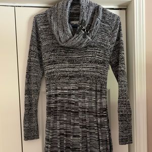 Black and white sweater dress